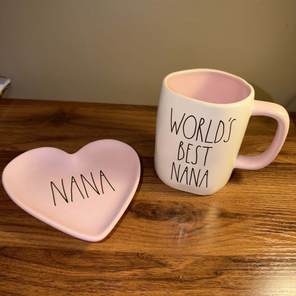 Rae Dunn - Nana - Mug & Plate “World’s Best Nana”